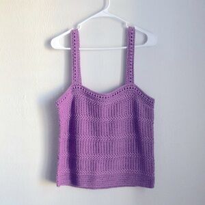 Vince Sleeveless Crochet Crop Top NWT